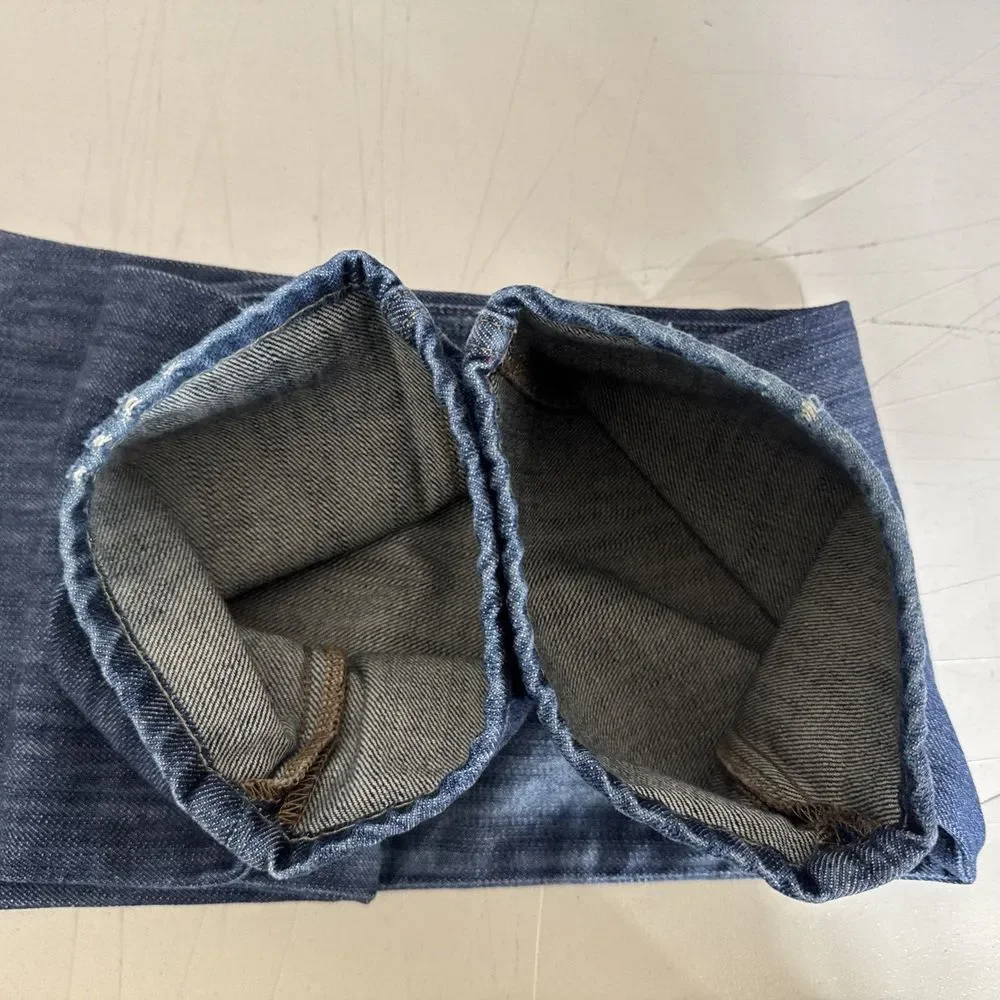 Joe's Jeans Brixton Women 29x28 Blue Low Straight Relaxed Distressed Faded Denim